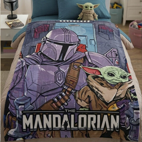 Frazada Infantil Baby Yoda 120 x 160 cm U