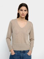 Jersey De Punto Semitransparente beige