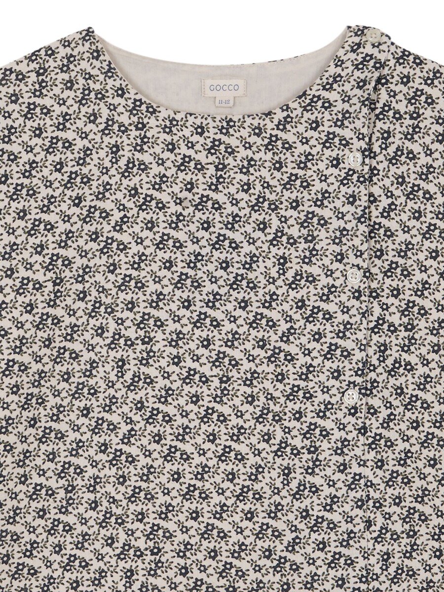 Vestido Florecitas Blanco Roto