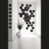 Set Cuadro Calado Mural gigante Moderno Living Decorativo Hexagonos Madera MDF Imback Color Negro Set Cuadro Calado Mural gigante Moderno Living Decorativo Hexagonos Madera MDF Imback Color Negro