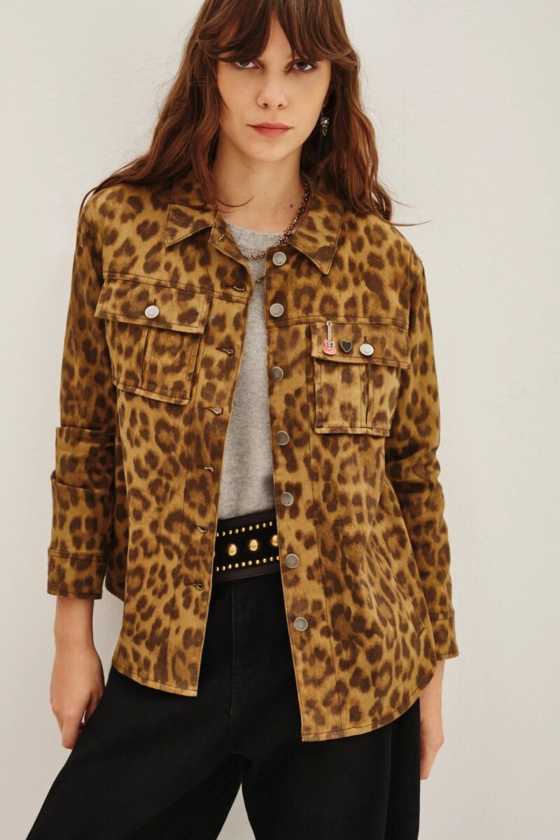 Campera Canvas Leopard 