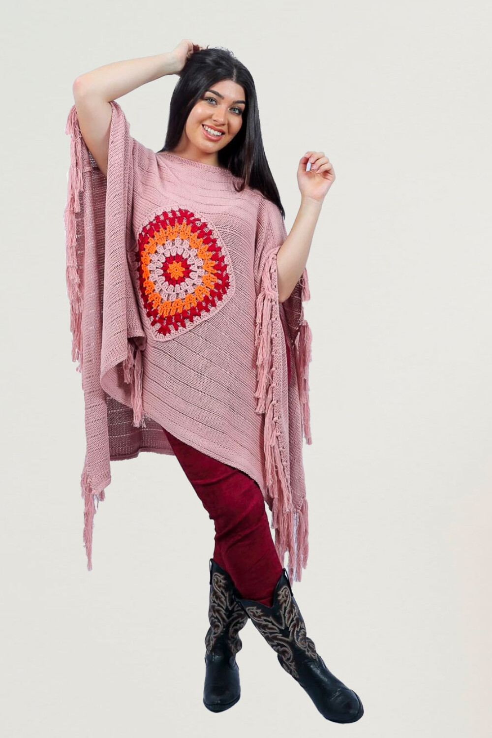 PONCHO ALBA Rosa viejo