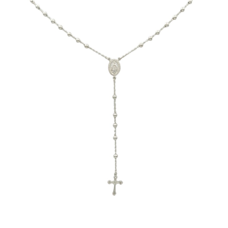 Rosario Virgen Milagrosa - Plata 925 - Sin Piedra - RO3008 sinpiedra