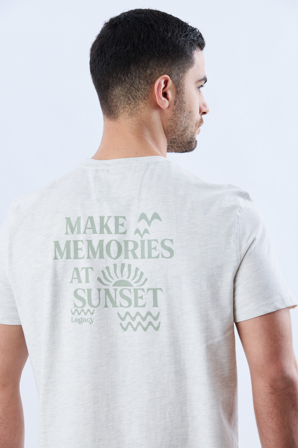 REMERA ESTAMPADA DE ALGODÓN Gris