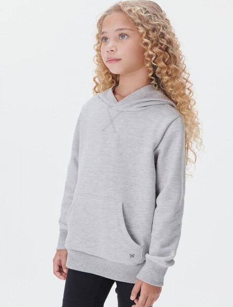 BUZO INFANTIL CON CAPUCHA GRIS