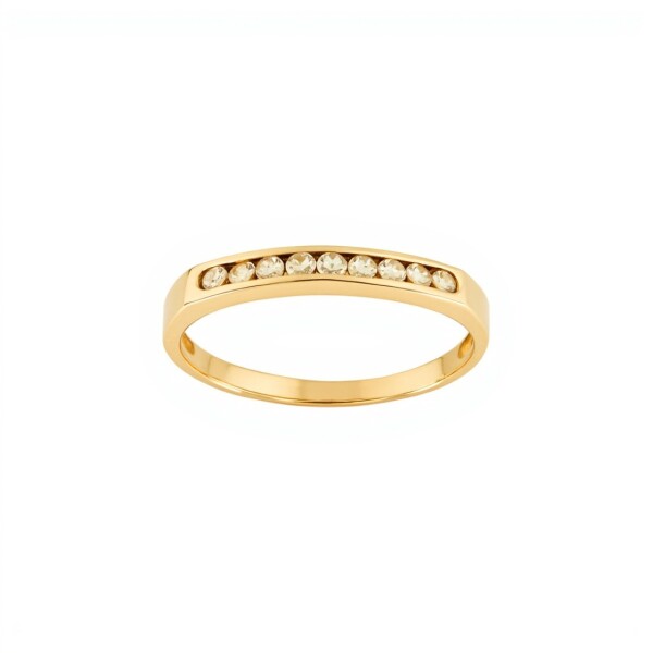 Anillo-Oro bajo-Piedra zirconia-AN8008 conpiedra