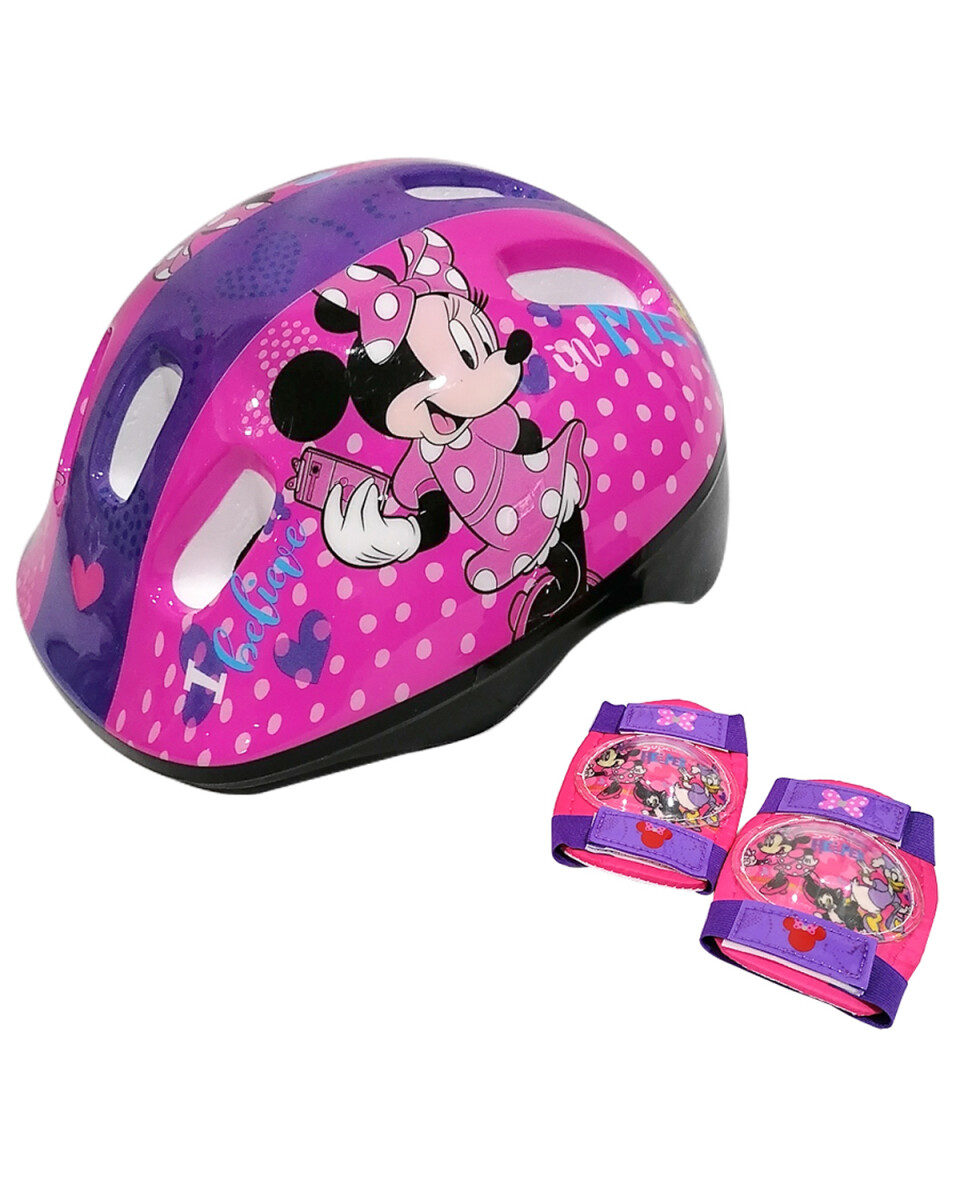 Set Disney de casco y rodilleras - Minnie 