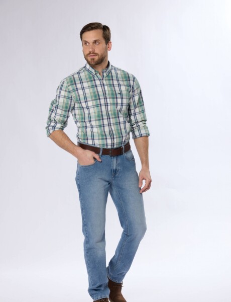 PANTALÓN DE JEAN CLÁSICO Azul claro