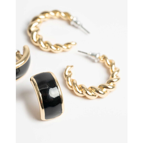 Set De Pasantes Y Argollas Dorado