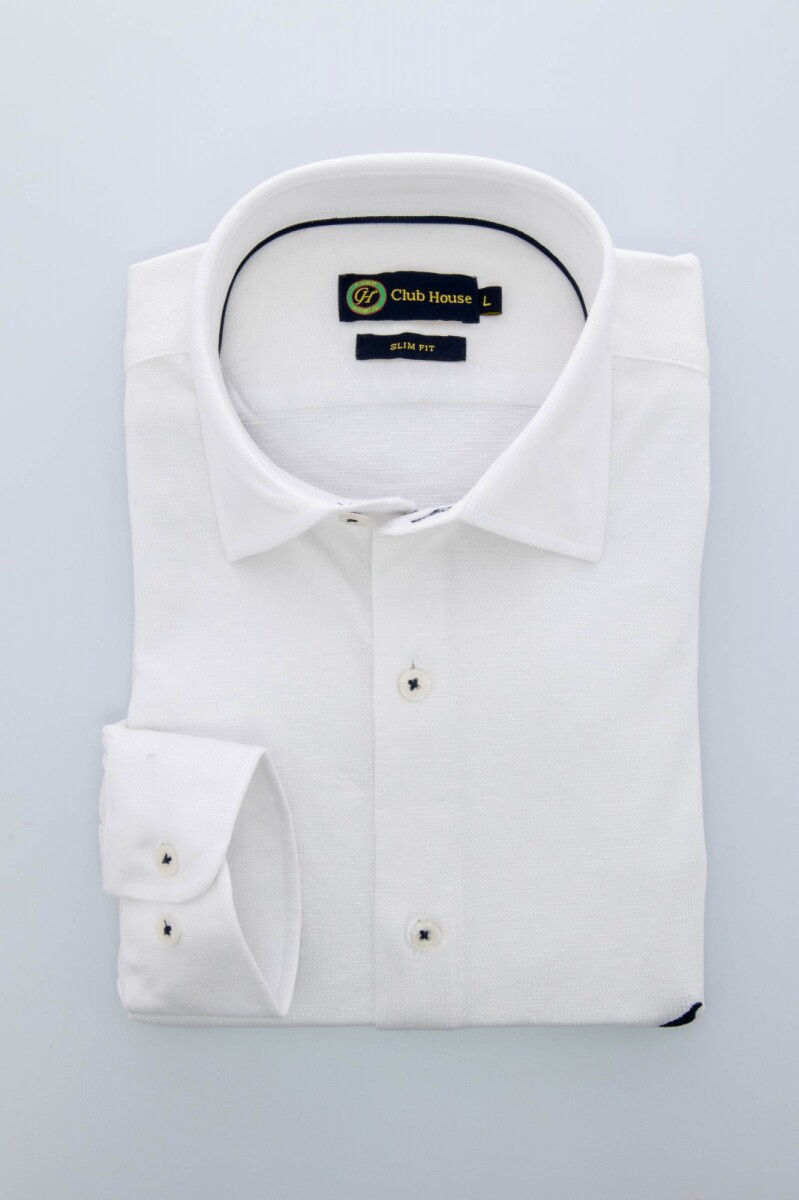 Camisa Jersey lisa - Blanco 