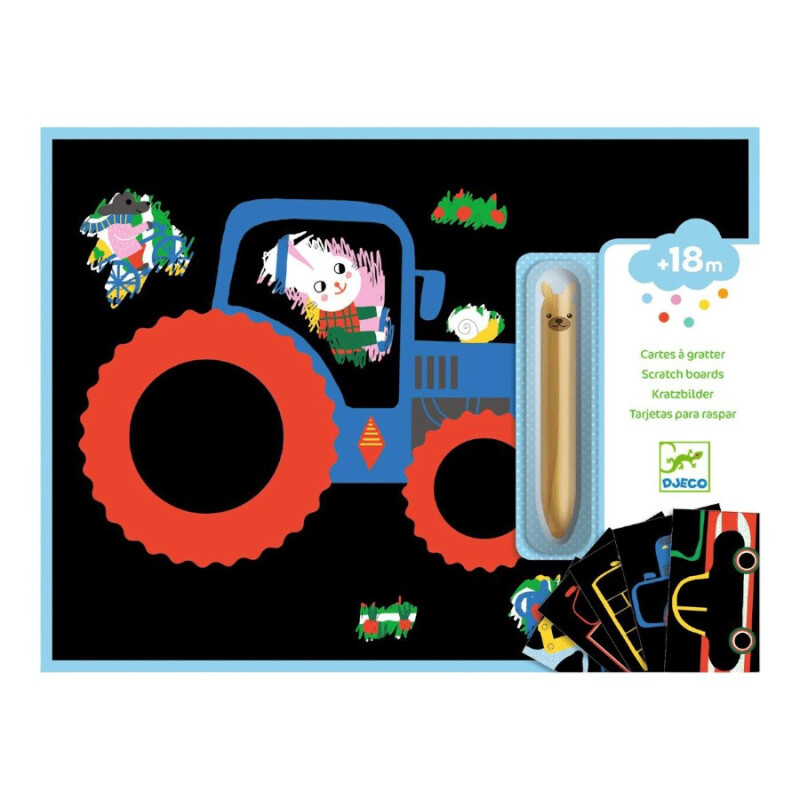 Láminas Para Raspar Vehículos Djeco Láminas Para Raspar Vehículos Djeco