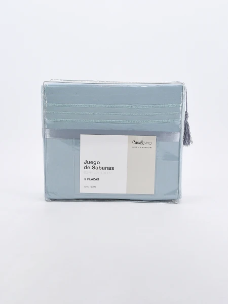 JUEGO DE SABANAS EGIPCIAN AZUL