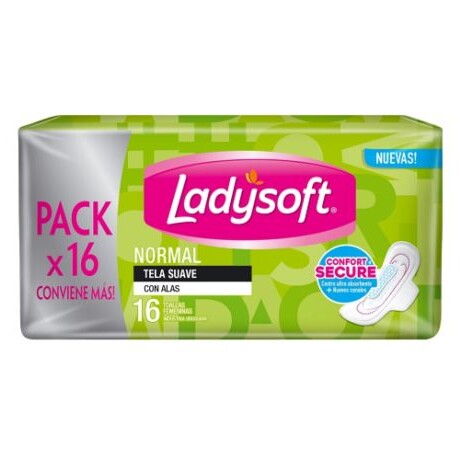 Ladysoft Normal Con Alas Tamaño Suave X16 Ladysoft Normal Con Alas Tamaño Suave X16
