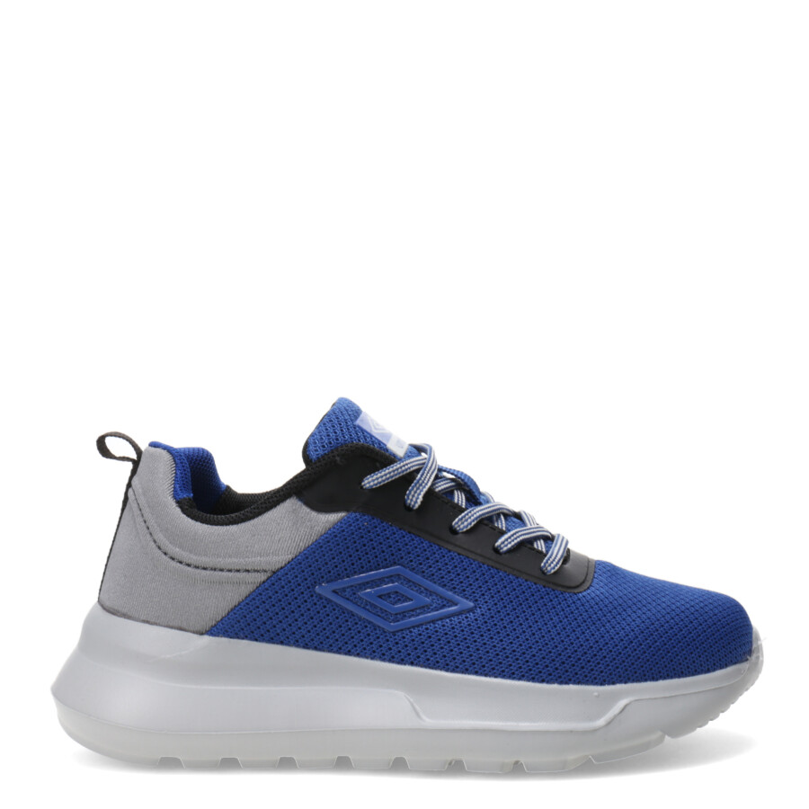 Championes Infantiles Umbro Basam Junior Azul Real - Gris