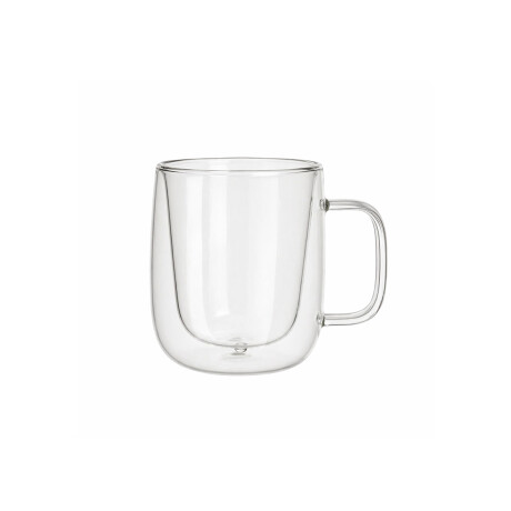 Pocillo doble pared de vidrio con asa - 350ml Sc