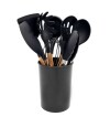 Set De Utensillos De Cocina 12 Accesorios Negro