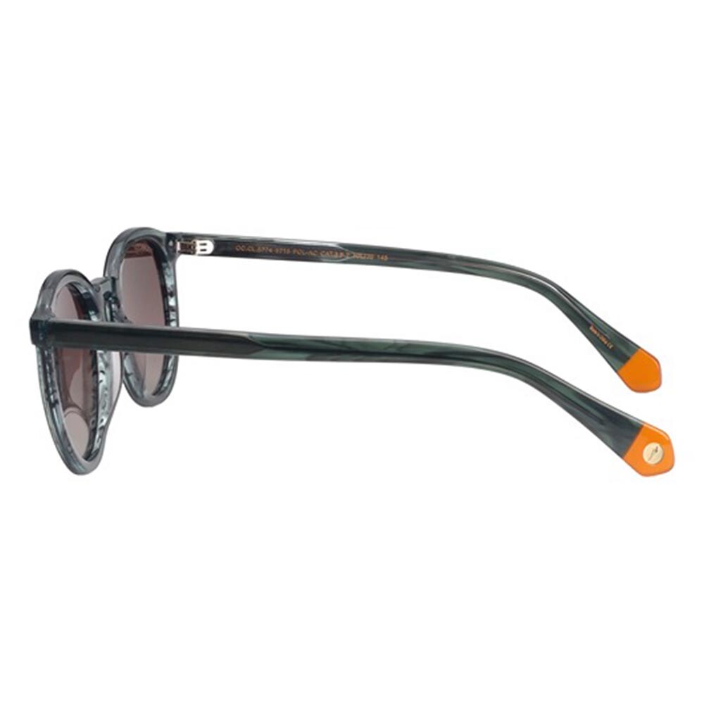 Lentes de sol De Acetato Redondo Premium Gradiente Marón/Verde