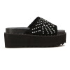 Sandalias Mujer Darkness Plataforma Y Tachas Negro