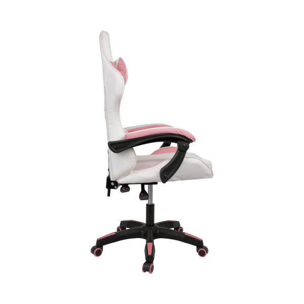 Silla Gamer Ergonomica Escritorio Reclinable Soporta 200kg Blanco con Rosa Silla Gamer Ergonomica Escritorio Reclinable Soporta 200kg Blanco con Rosa