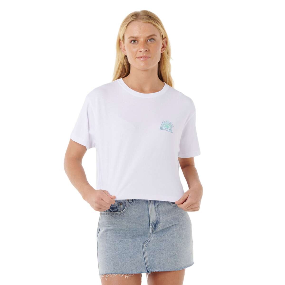 Remera Rip Curl Sunrise Crop - Blanco 