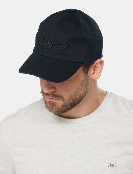 GORRO VISERA DE LONA BORDADO Negro