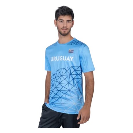 Remera Uruguay Red EL-URU185580-18 Poliester CELESTE