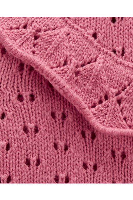 Saco a crochet, rosado Sin color