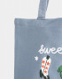 Bolsas reutilizables Estampados Tote Bag "sweethearts" - Azul Medio