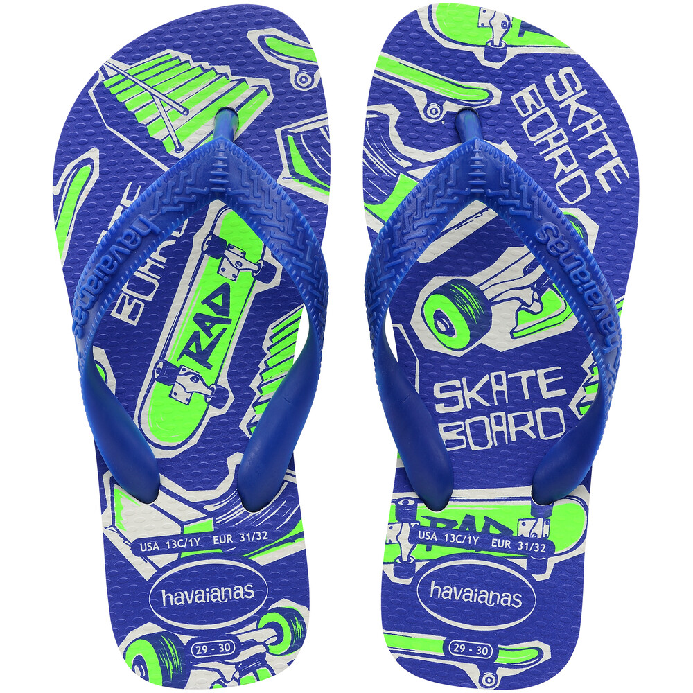 Sandalias Havaianas Athletic Niños Blanco/Azul Naval
