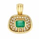 Colgante oro 18k brillantes y esmeralda Colgante oro 18k brillantes y esmeralda