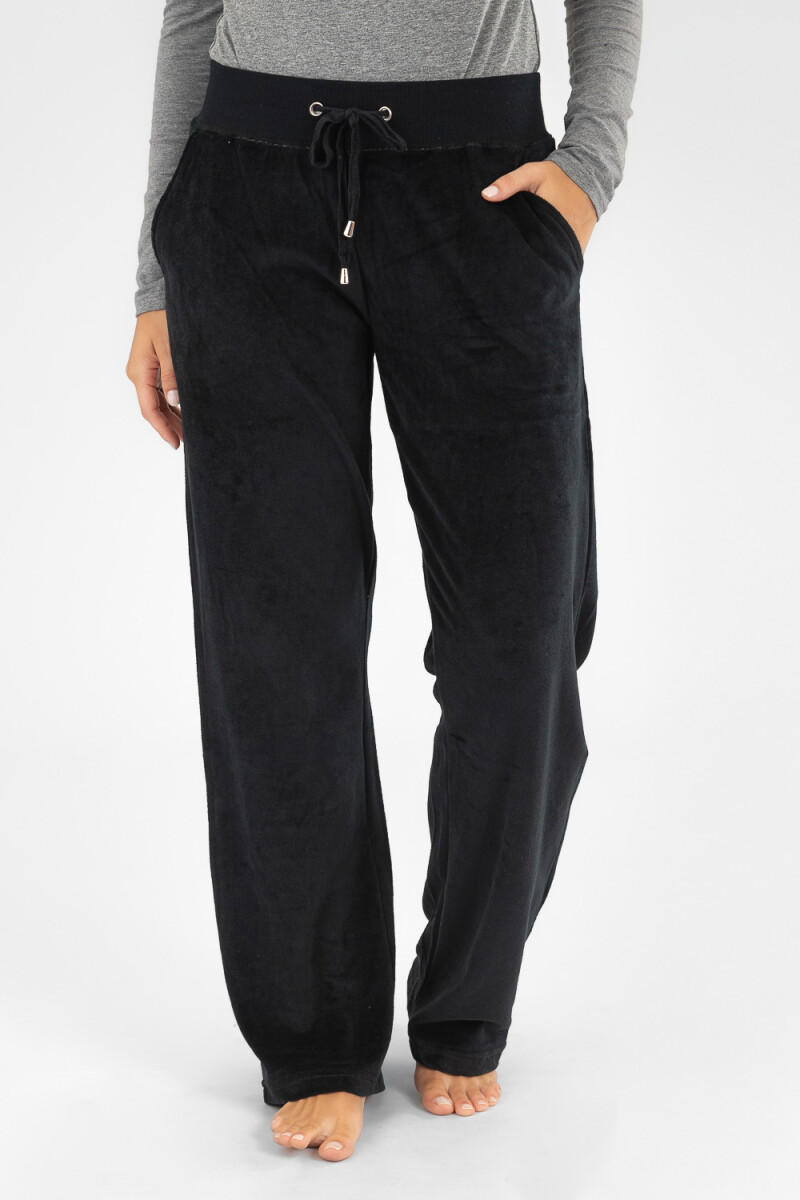 Pantalon velour Negro