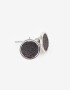 Aros Pasantes Con glitter Aros Con Glitter - Plateado