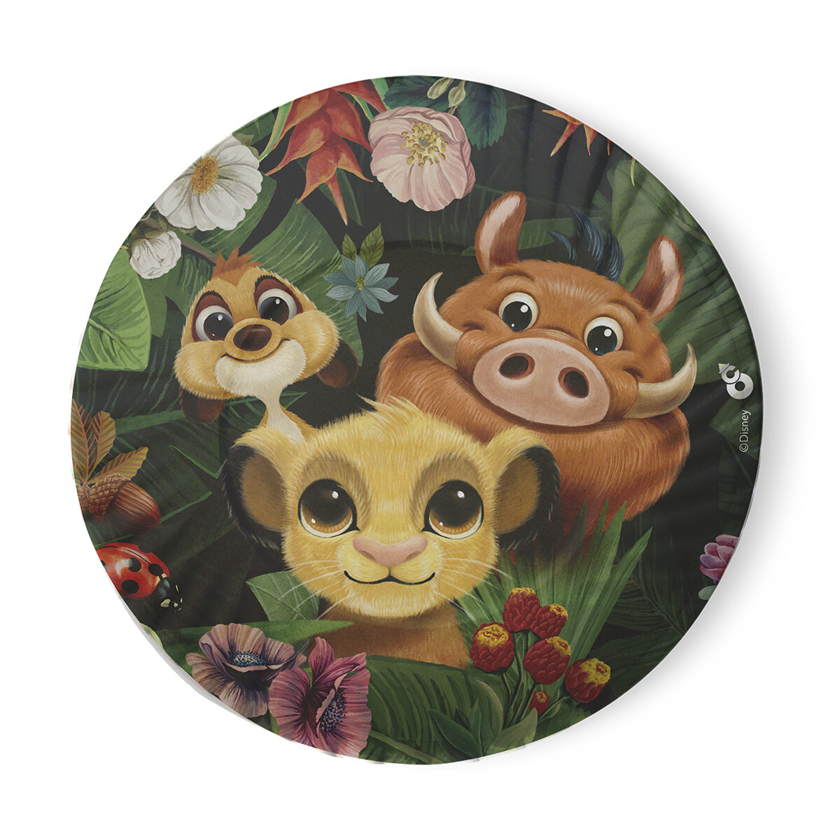 Cotillón Platos Descartables x 8 Animalitos de la Selva Disney 