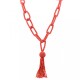 Collar largo de coral antiguo. Collar largo de coral antiguo.