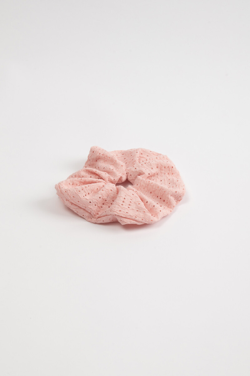 Scrunchie pointelle Rosa
