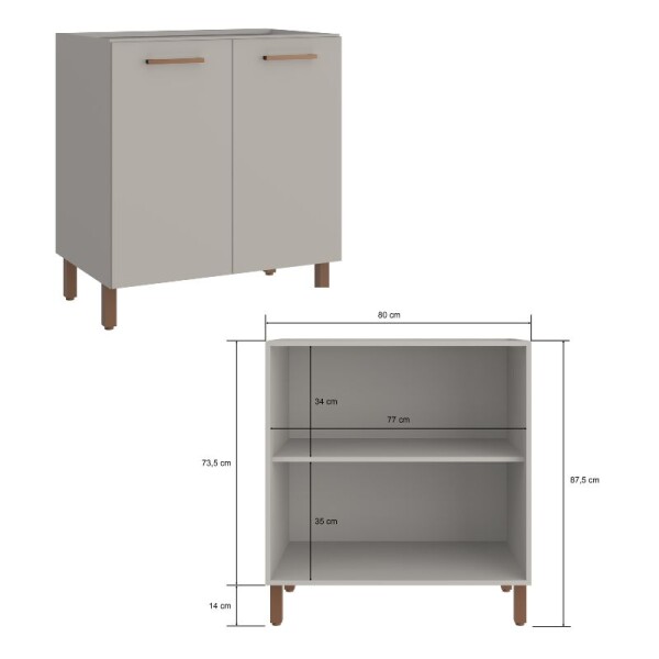 COCINA MODULADA 3.40 MT LOURO FREIJO / CINZA - SARDENHA COCINA MODULADA 3.40 MT LOURO FREIJO / CINZA - SARDENHA