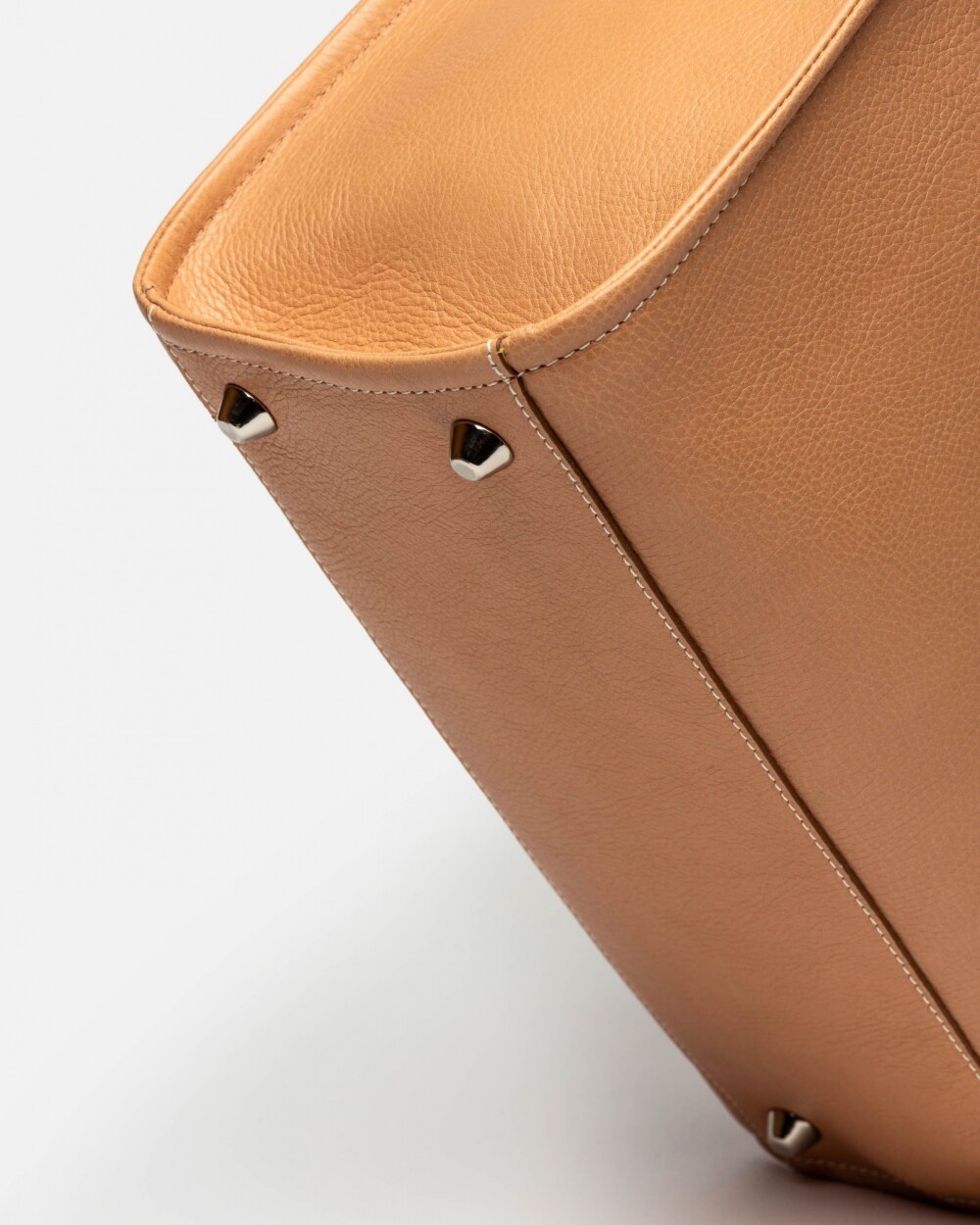 Cartera de mano Capri en cuero vegetal liso Vaqueta