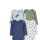 Pack X4 Bodies Carters Manga Larga Algodón AZUL-GRIS-VERDE