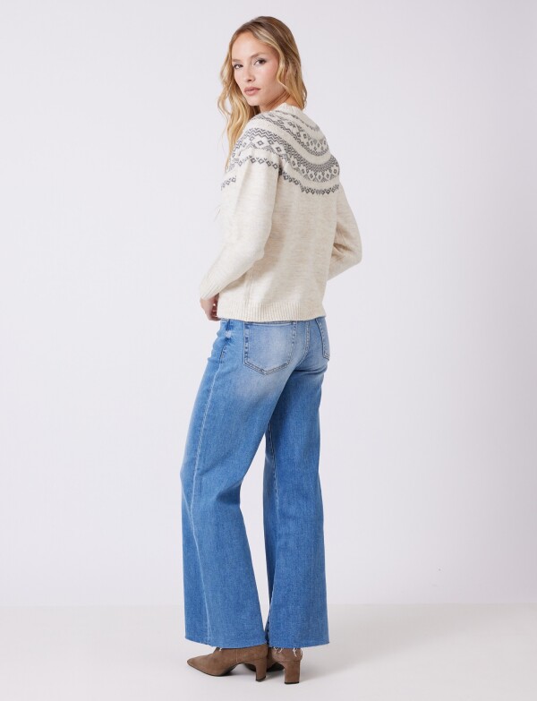 Buzo Perlas Printed CRUDO/MULTI