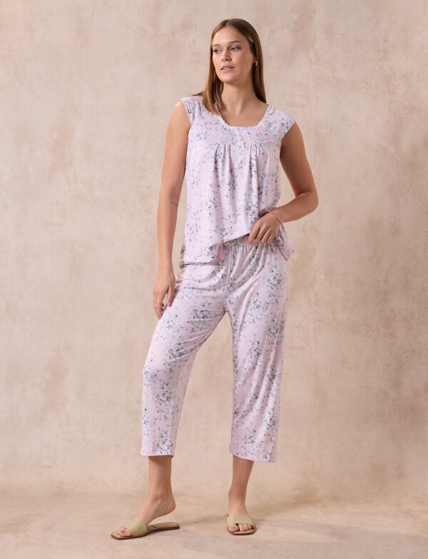 Pijama C/capri ROSA/MULTI