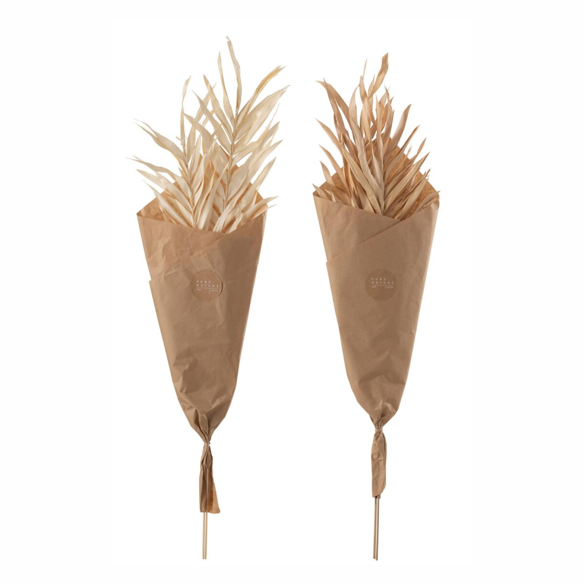 SET - 2 FLORES NATURAL/BEIGE PAPEL 33009 