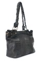 Cartera con trenza NEGRO