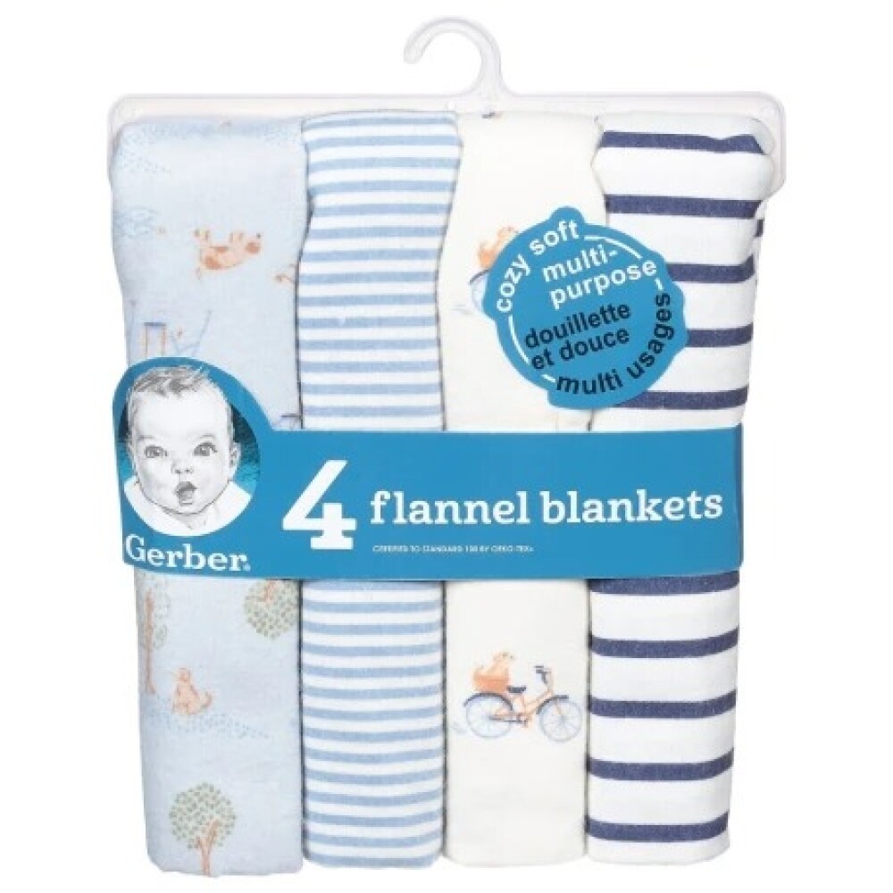 Set sabanas recibidores multifuncion gerber x4 perrito azul