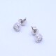 Caravanas oro 18k blanco con brillantes. Caravanas oro 18k blanco con brillantes.