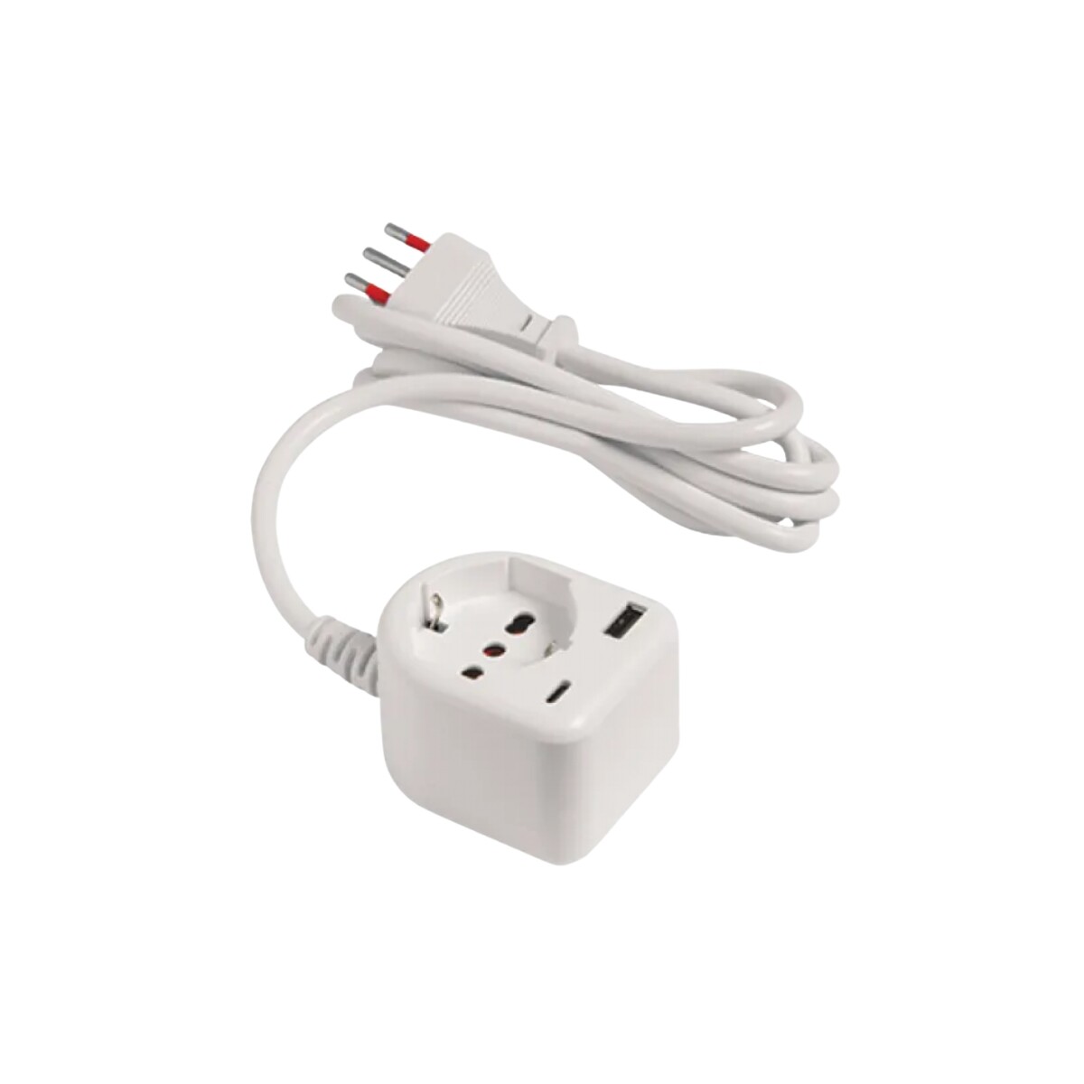Prolongacion 1,5mt Schuko + Usb + Usb C 