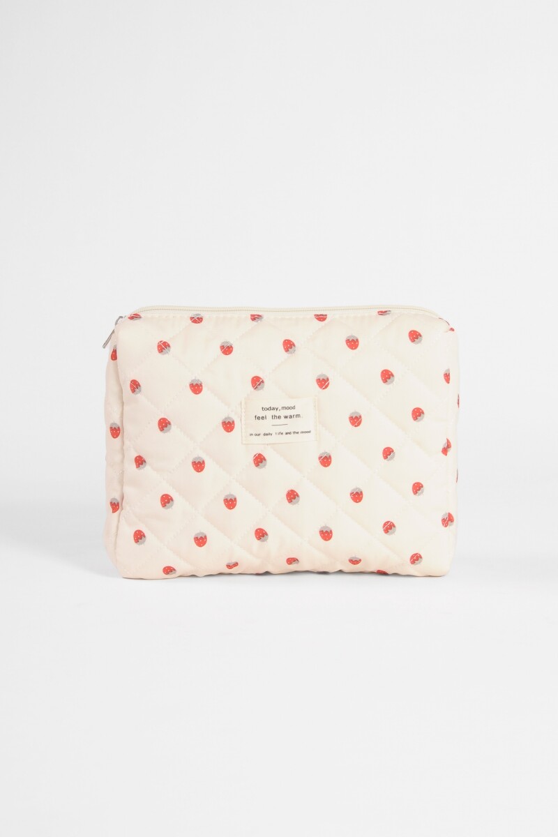 Estuche rectangular fruti blanco