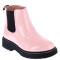 Bota de Niña Mini Miss Carol Bora chelsea POLI de charol y elastico en laterales Rosado