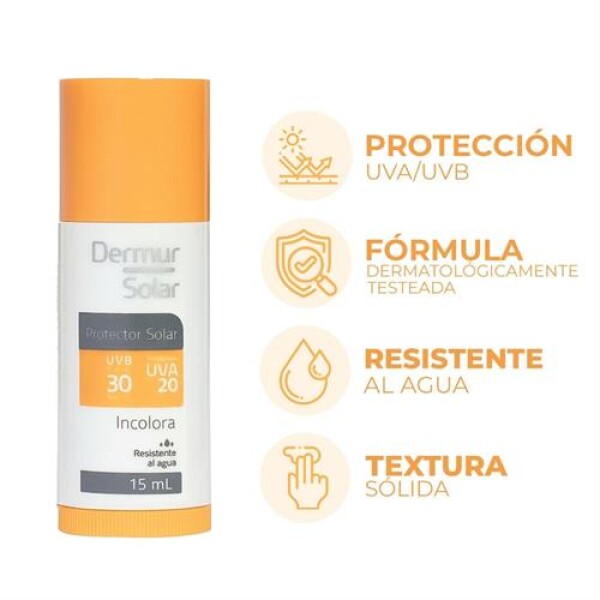 Protector Solar Incoloro en Barra FPS 30 – Dermur Protector Solar Incoloro en Barra FPS 30 – Dermur