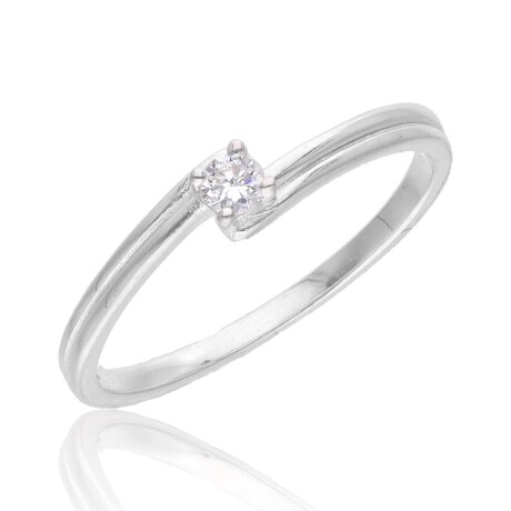 Anillo de plata 925, Solitario con Diamante de Laboratorio de 0.1 cts. Anillo de plata 925, Solitario con Diamante de Laboratorio de 0.1 cts.