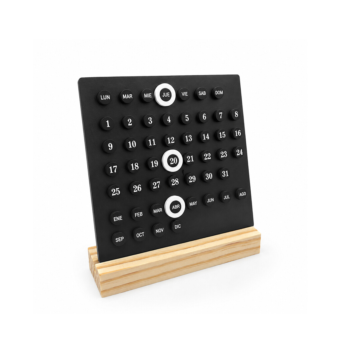 Calendario magnético de escritorio 13x15cm - Negro 